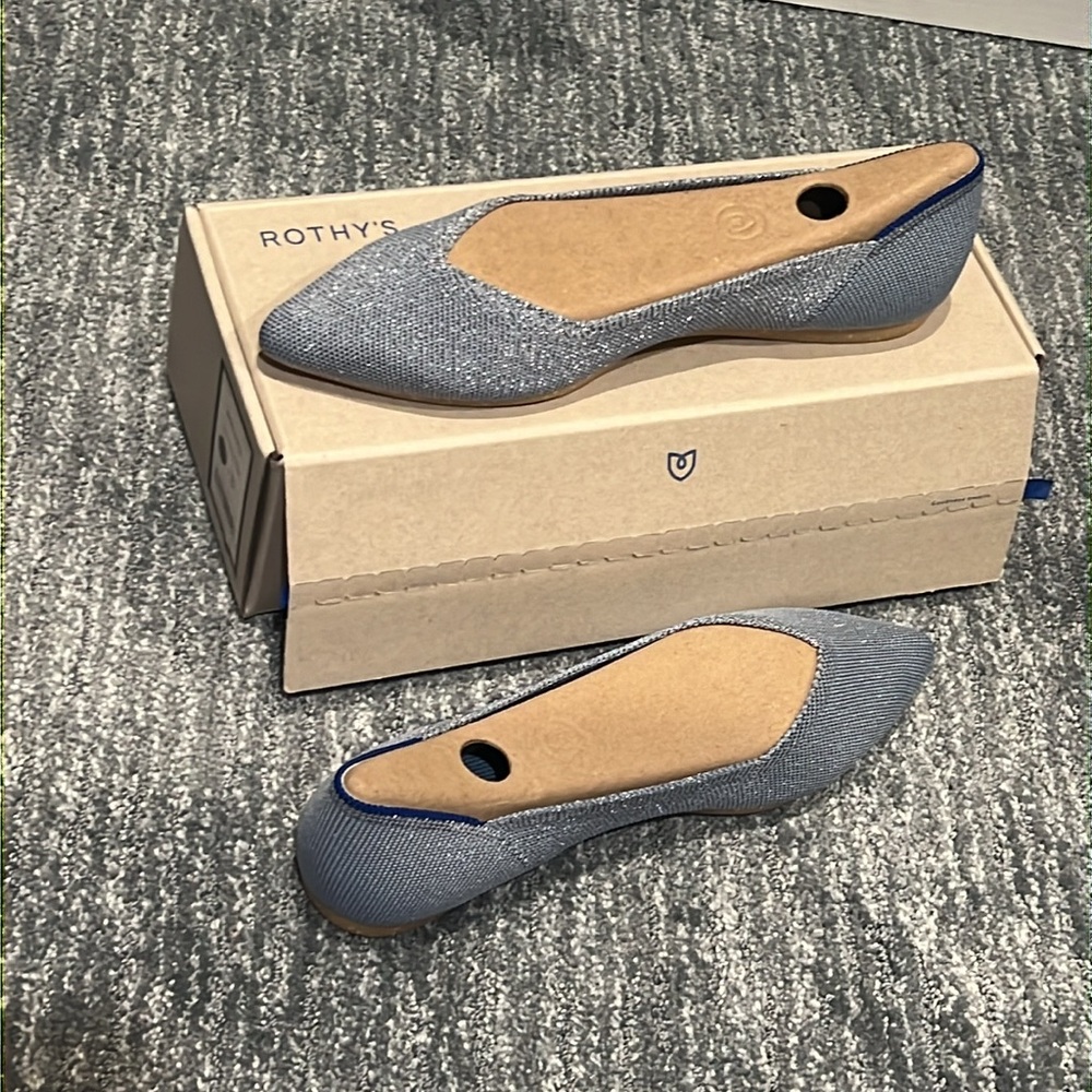 NIB Rothy’s Point in Something Blue, size - SZ 8